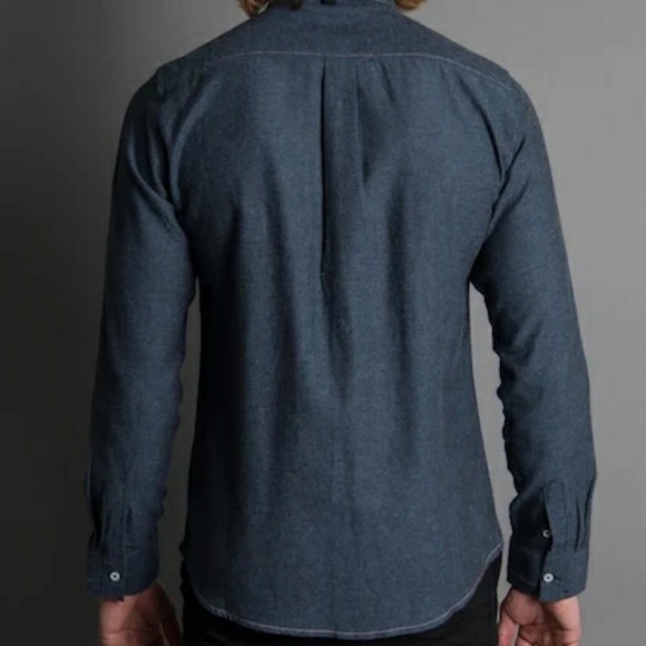BLUE 2-TONE TWILL L/S - Picture 3 of 3